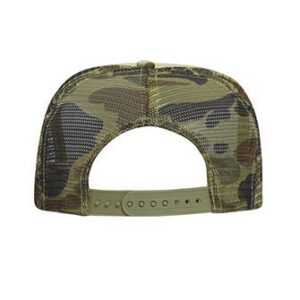 Six Panel Camo Poly Pique Mesh Cap