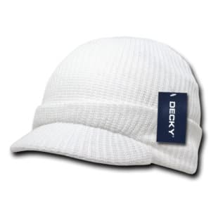 GI Jeep Cap Beanie - White