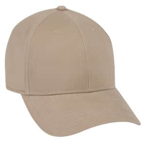 Brushed Stretch Cotton Twill Cap Khaki