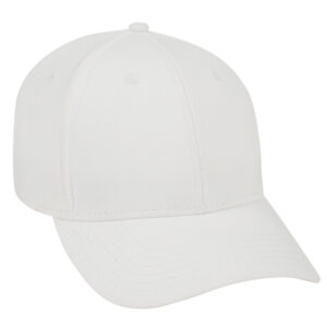 Brushed Stretch Cotton Twill Cap White