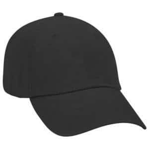 Deluxe Washed Cotton Twill Cap Black
