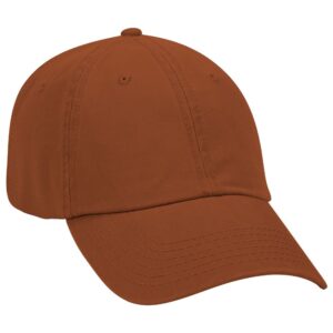 Deluxe Washed Cotton Twill Cap Burnt Orange