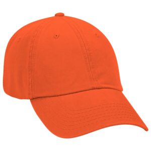 Deluxe Washed Cotton Twill Cap Orange