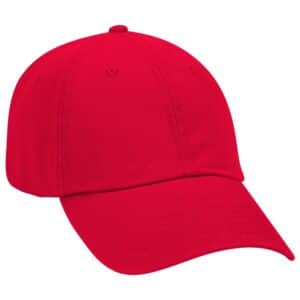 Deluxe Washed Cotton Twill Cap Red