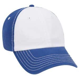 Deluxe Washed Cotton Twill Cap Royal White Royal