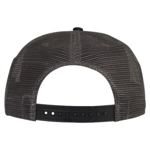 Five Panel Cotton Twill Mesh Flat Cap Back