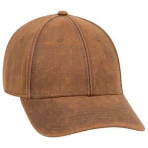 Heavy Washed Wax Coated Cap Brown