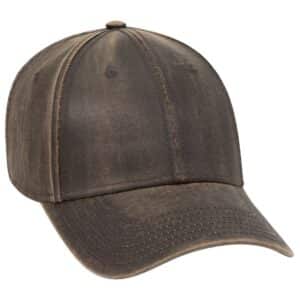 Heavy Washed Wax Coated Cap Dark Brown