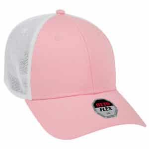 Otto Flex Stretch Poly Mesh Back Cap Pink Pink White