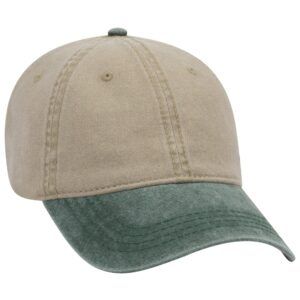 Six Panel Low Profile Cap Dark Green Khaki