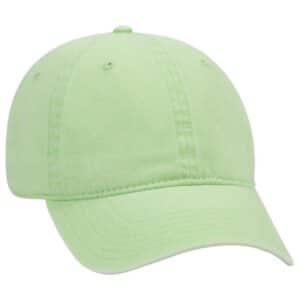 Six Panel Low Profile Cap Lime