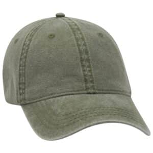 Six Panel Low Profile Cap Olive Green