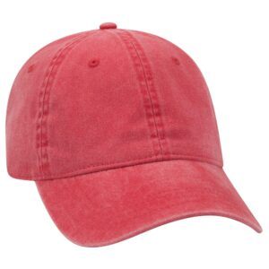 Six Panel Low Profile Cap Red