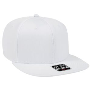 Six Panel Poly Cool Mesh Flat Cap White