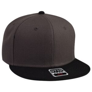 Six Panel Promo Cap Black Charcoal Grey Charcoal Grey