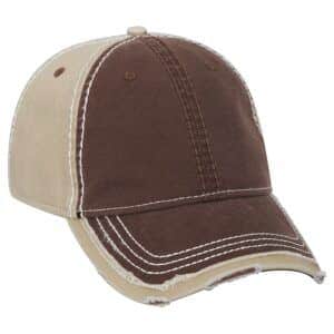 Six Panel Vintage Washed Cap Dark Brown Dark Brown Khaki