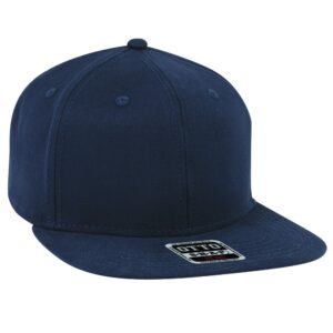 Stretch Cotton Twill Flat Cap Navy
