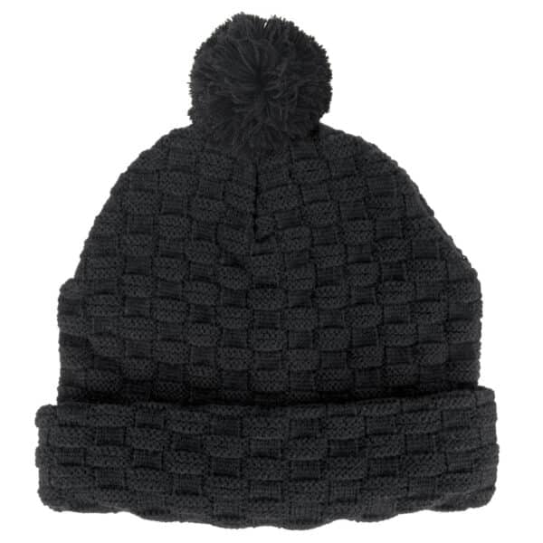 Woven Pom Pom Beanie - Image 6