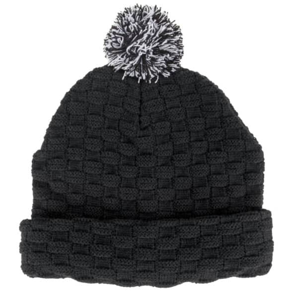 Woven Pom Pom Beanie - Image 4