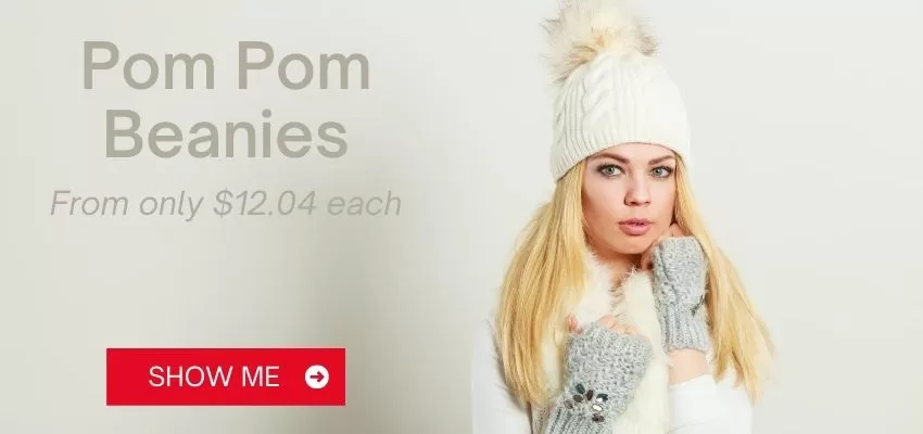 Custom Pom Pom Beanies Banner