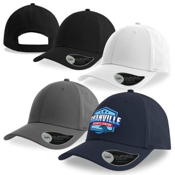 A collection of "Bolt" caps in black, white, grey, and navy, each with a logo on the front.