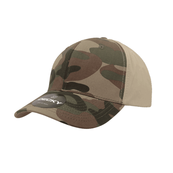 6 Panel Mid Profile Structured Camo Cap C3-1048-DKY