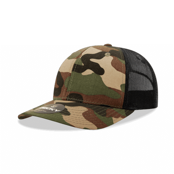 6 Panel Mid Profile Structured Camo Trucker C3-1054-DKY