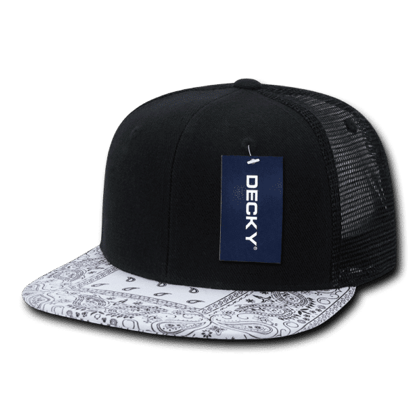 6 Panel High Profile Structured Bandanna Trucker C3-1083-DKY