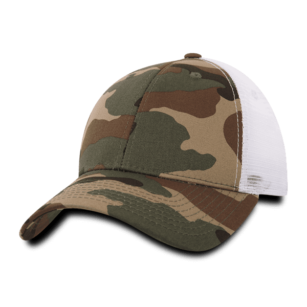 6 Panel Low Profile Structured Camo Trucker C3-218-DKY