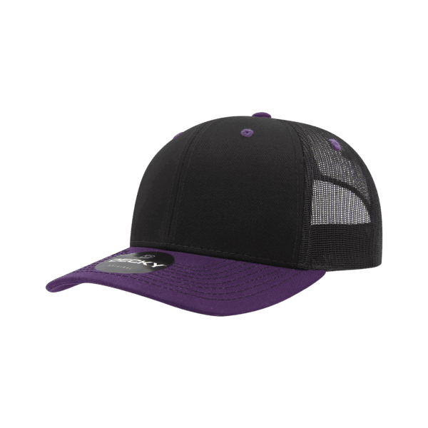 6 Panel Mid Profile Structured Contra-Stitch Trucker C3-6031-DKY