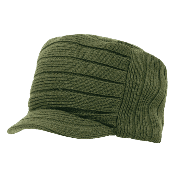 Knitted Flat Top Cap w/ Visor C3-615-DKY