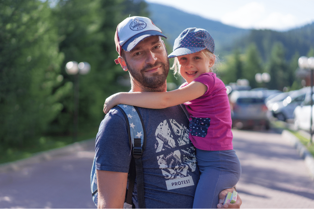 cap styles through the ages | dad and daughter wearing hat 