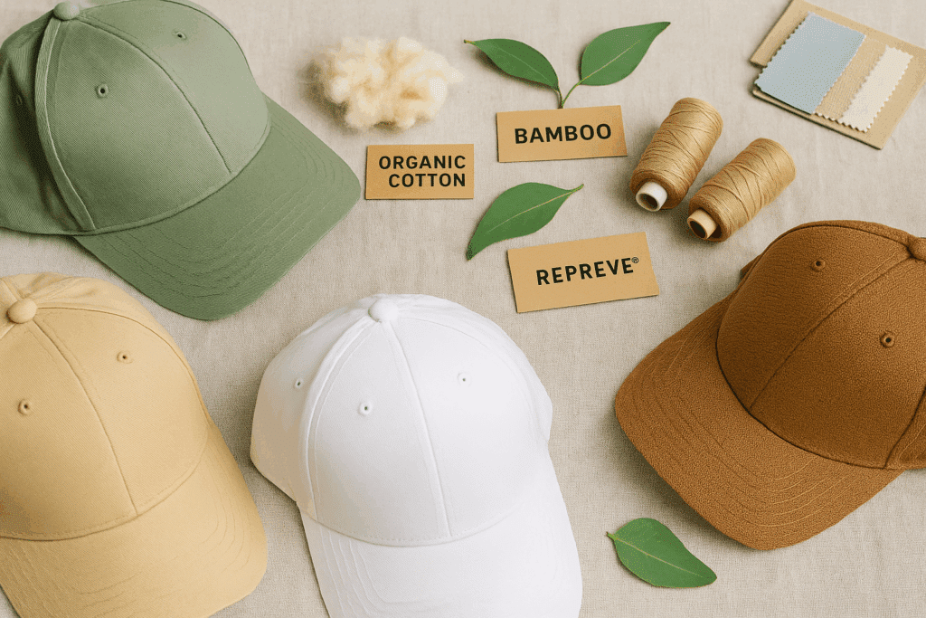 What Makes Our Headwear Eco-Friendly & Sustainable - a showcase different eco materials used in cap production