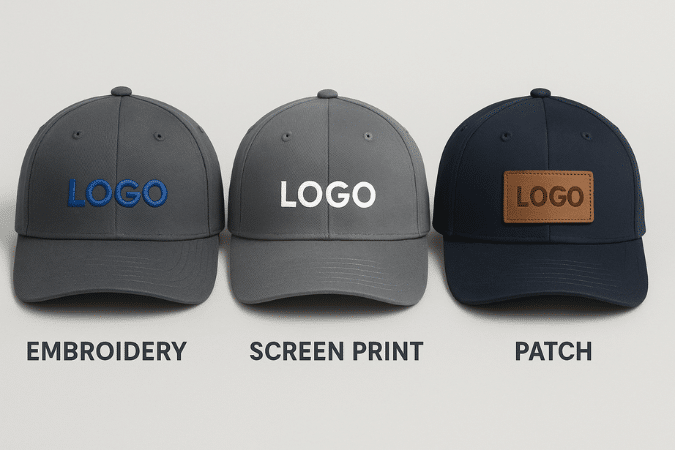 Compare Branding Types on Caps