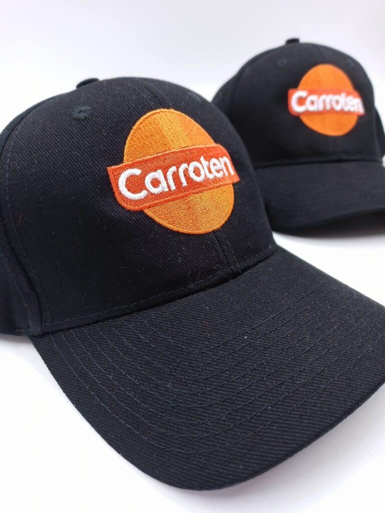 Cap branded with embroidery
