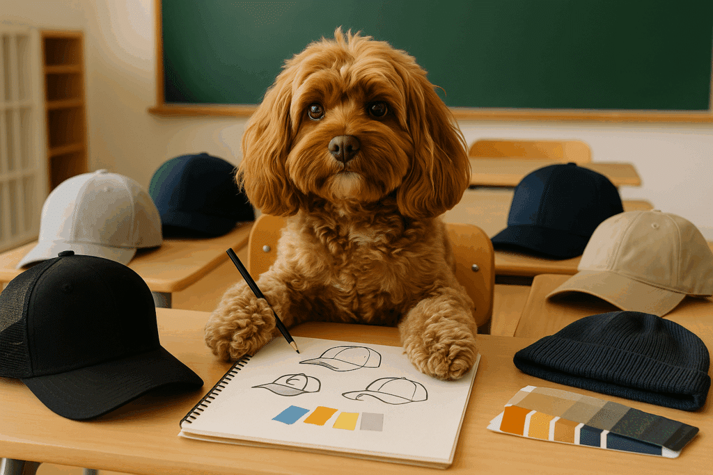 Nugget the Cavoodle in the Fast Caps Resource Hub